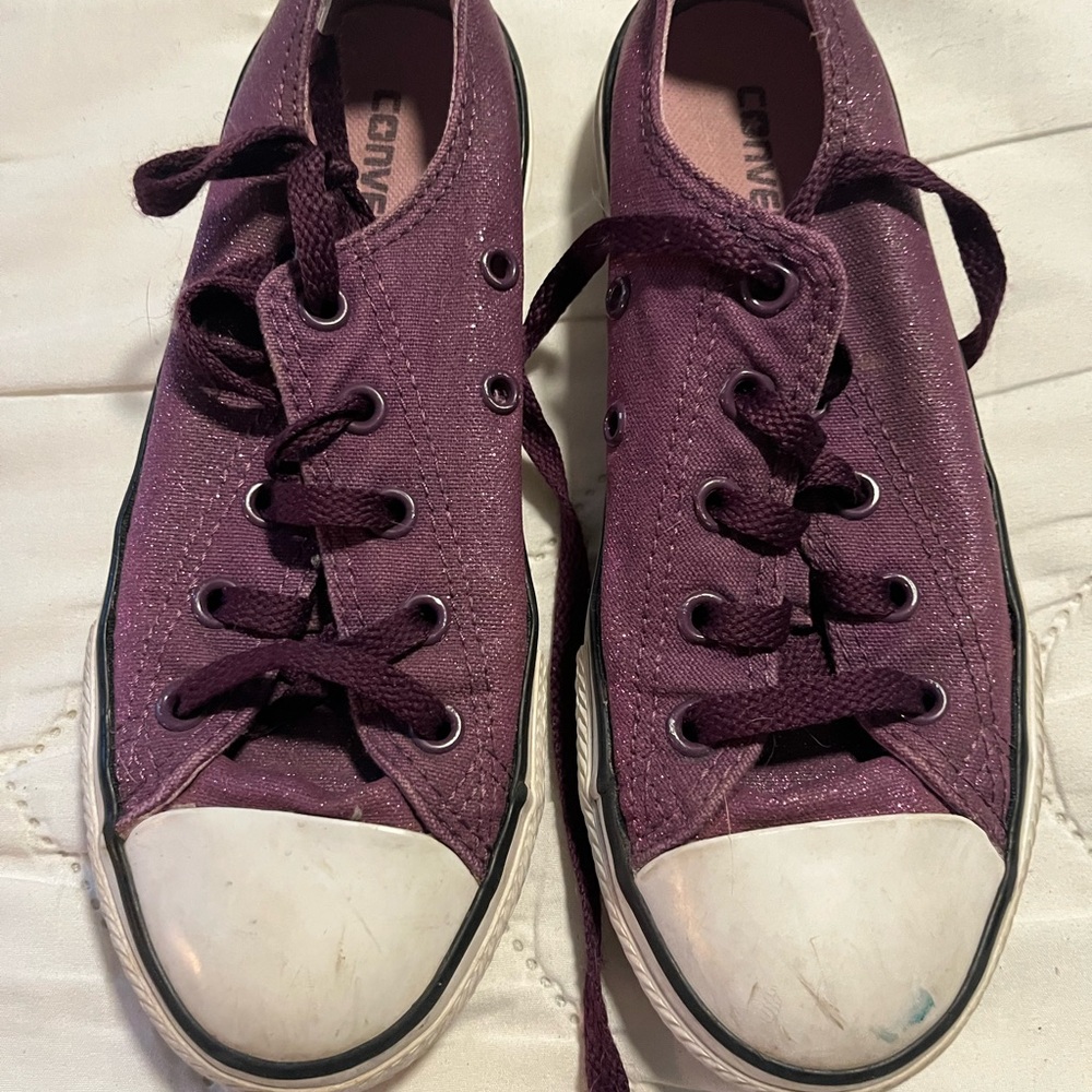 Converse Kids Sparkly Purple Sneakers